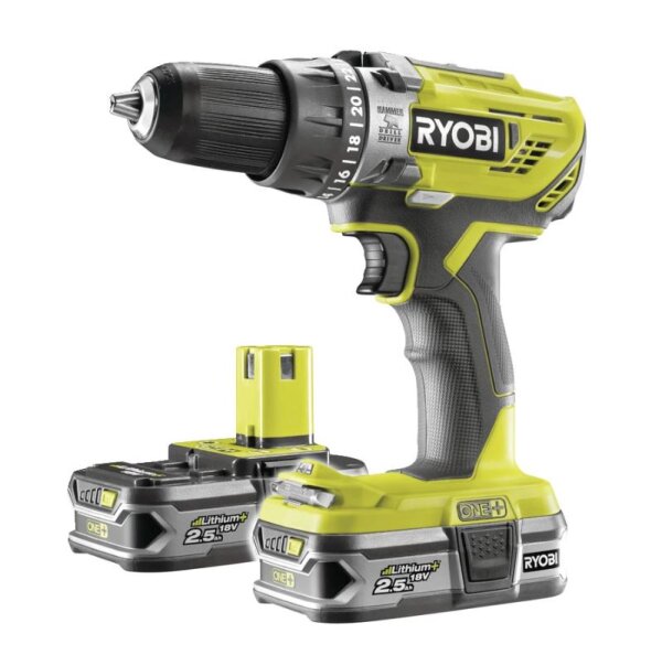 Ryobi R18PD3-225S 18 V 2-Gang Akku-Schlagbohrschrauber Akkuschrauber ONE+