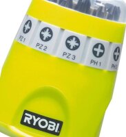 Ryobi 5132002549 Bitsatz RAK10SD Bit Set 10 teilig Bitset Bit-Satz gr&uuml;n