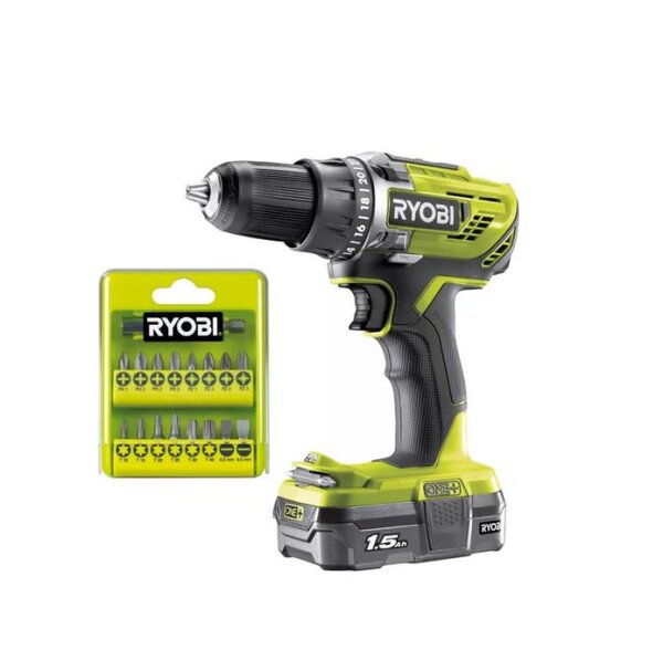 Ryobi R18DD3-115GA17 ONE+ 18 V Akku-Bohrschrauber inkl. Akku und Ladeger&auml;t