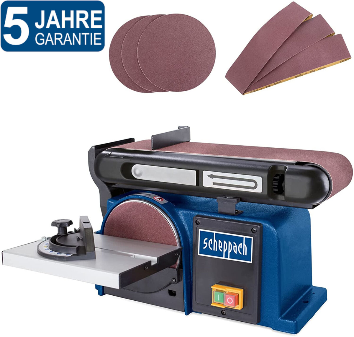 Scheppach BTS900 Band- und Tellerschleifer inkl. 6-tlg. Schleifset 23