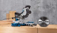 Scheppach Kappzugs&auml;ge HM216 Kapps&auml;ge Laser Gehrungss&auml;ge Holzs&auml;ge &amp; 2 S&auml;geblatt
