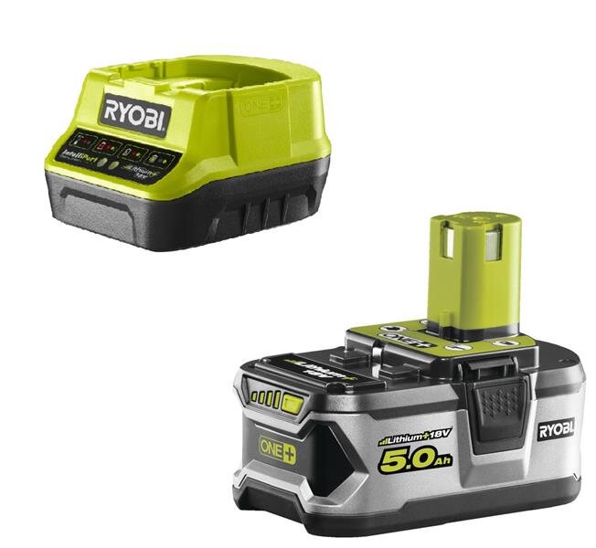 Ryobi RC18120-150 18V / 5,0 AH LITHIUM+ Akku & Schnellladegerät ONE+