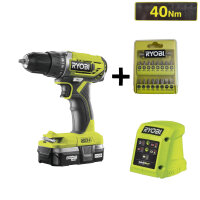 Ryobi R18DD2-113G Akku-Kompakt-Bohrschrauber ONE+ inkl....